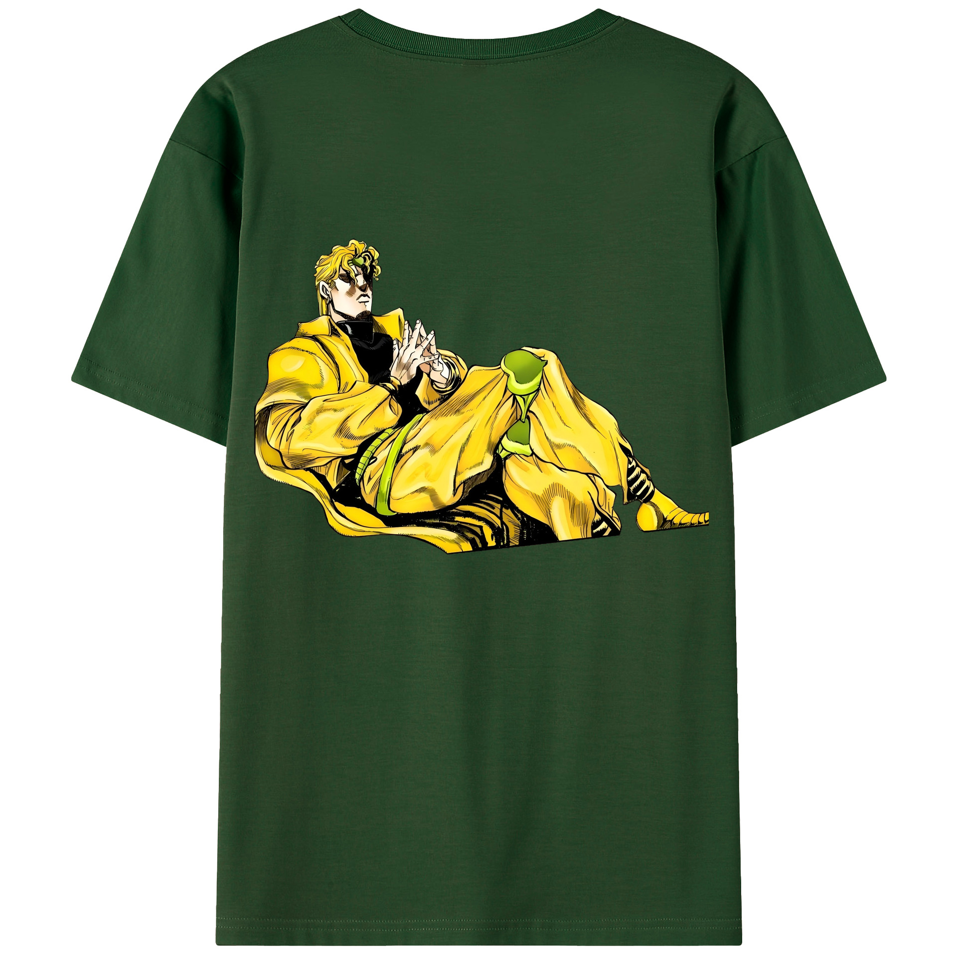 （画像用） ジョジョの奇妙な冒険 ディオ?ブランドー JoJo's Bizarre Adventure Dio Brando 綿100％半袖Tシャツ（背面プリント）